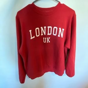 Brandy Melville Red “London UK” Crew Neck